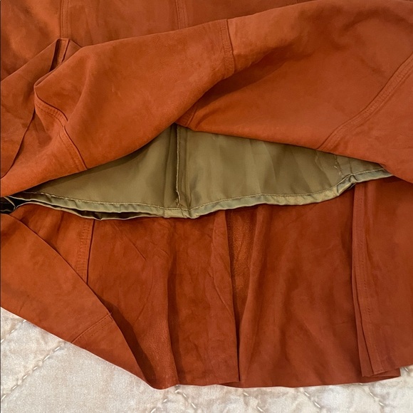 NWT Elegant Brown soft suede Skirt /lining /back zipper size14 - Picture 10 of 16